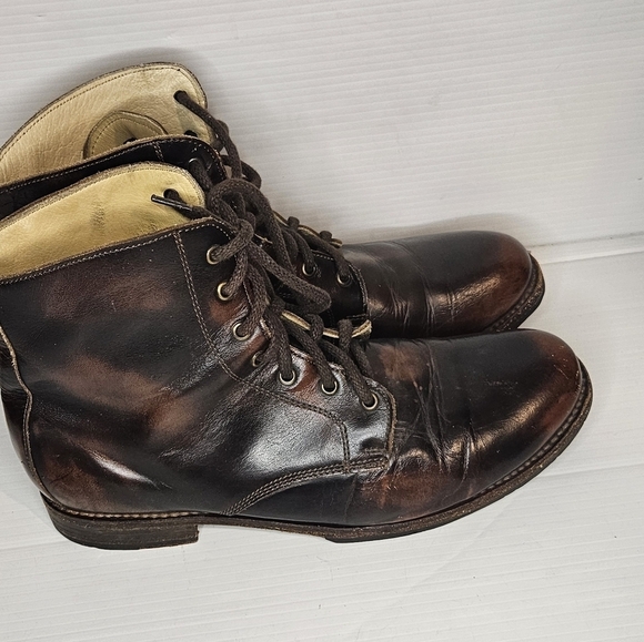 BED|STÜ Cobbler Series Men’s Two-Tone Brown Leather Lace-Up Boots – Handcrafted main image 9